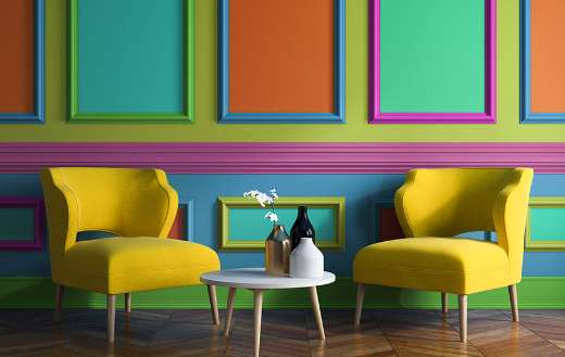 Interior modern design 3d room puzzle