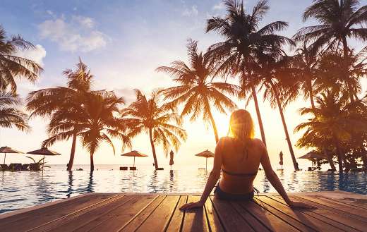 Woman enjoying vacation holiday