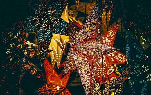 Lanterns stars lighting