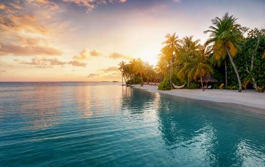 Tropical island in the Maldives puzzle
