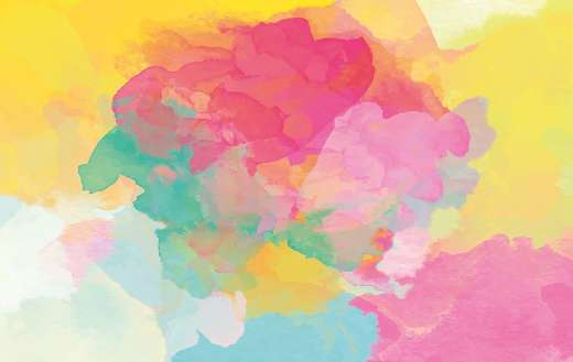 Watercolor gradient painting technique