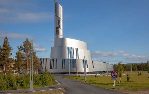 Northern light cathedral church Norway