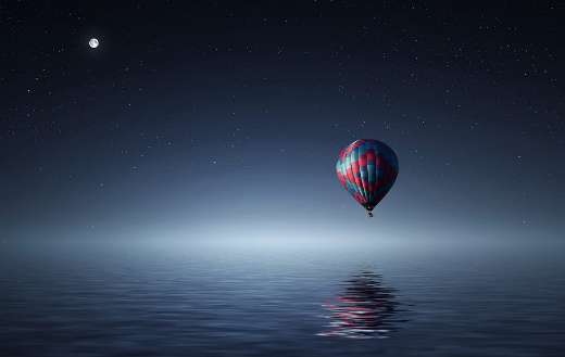 Hot air balloon night