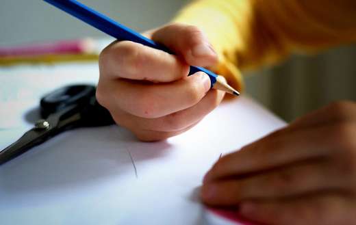 Child write school