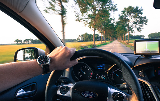 Driving a car
