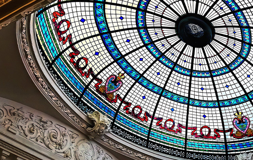 colored glass dome