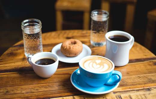Three cups coffee