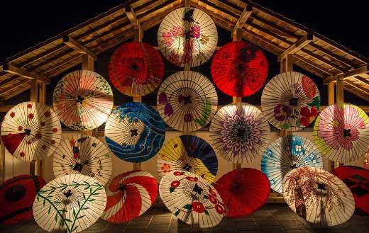 Japanese umbrella style puzzle