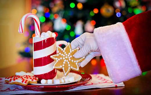 Santa claus cocoa christmas cookie puzzle