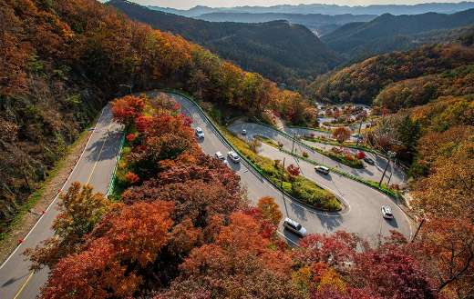 Curve mountain road