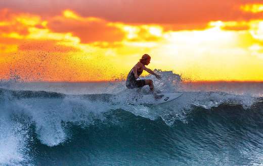 Public domain surfing image