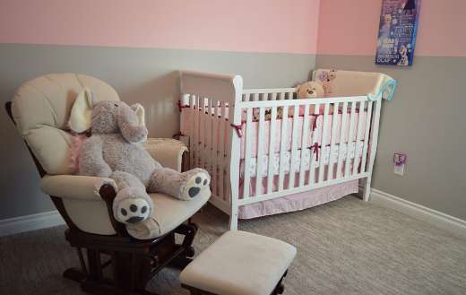 Nursery crib in chair