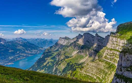 Alpine Chaserrugg churfirsten mountain puzzle