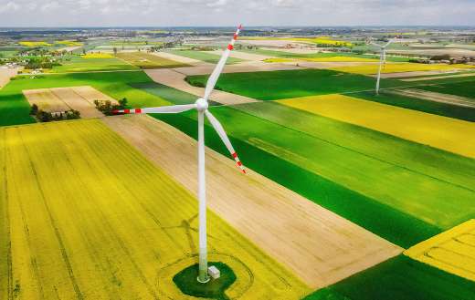 Landscape field windmill online
