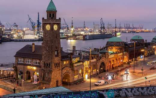 Port clock tower Hamburg online