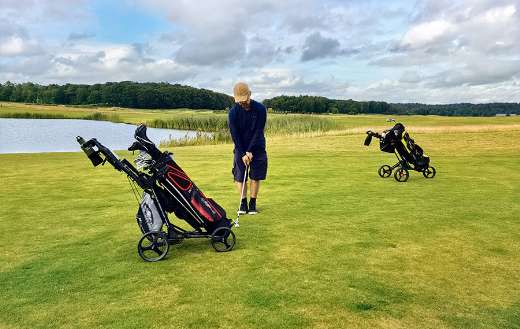 Playing golf in fairway puzzle