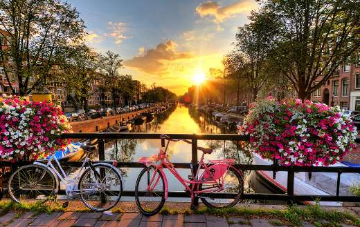 Downtown district Amsterdam