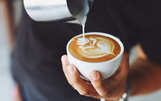 Coffee with beautiful art
