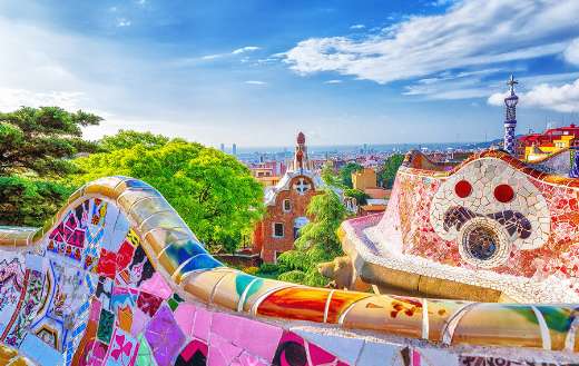 Park guell Antoni Gaudi fantastic open air park