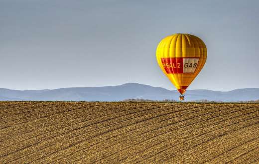 Yellow hot air balloon