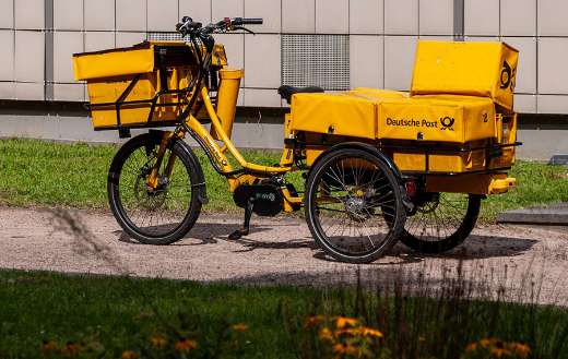 Yellow post bicycle