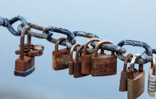 Padlocks love chain