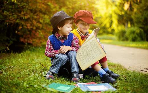 Boys with books online