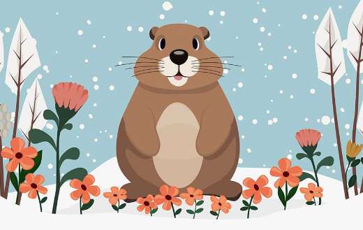 Ground hog cartoon
