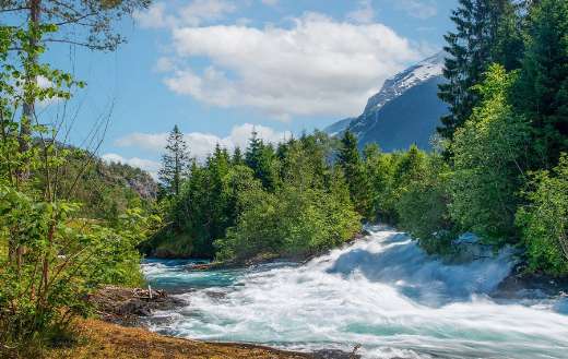 River flowing hard