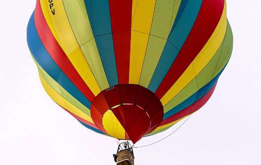 Basket hot air balloon