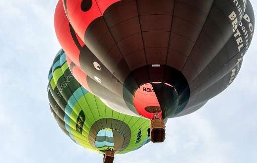 Two hot air balloon in the sky