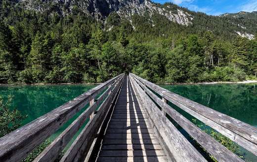 Wooden web bridge