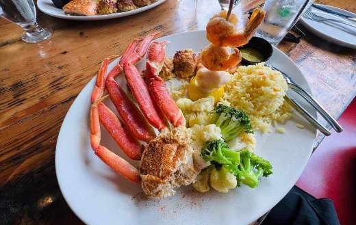 Crab legs dinner