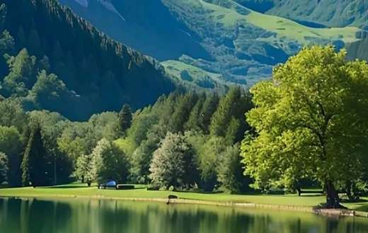 Lake next to nature