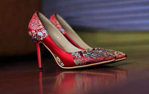Fashion high heels shoes red