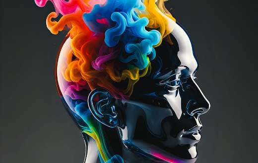 Colorful head glass