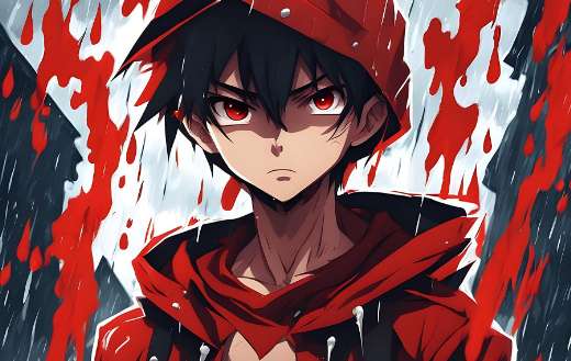 Red eye young boy