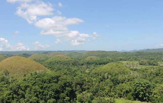 Chocolate hills in Bohol Philippines